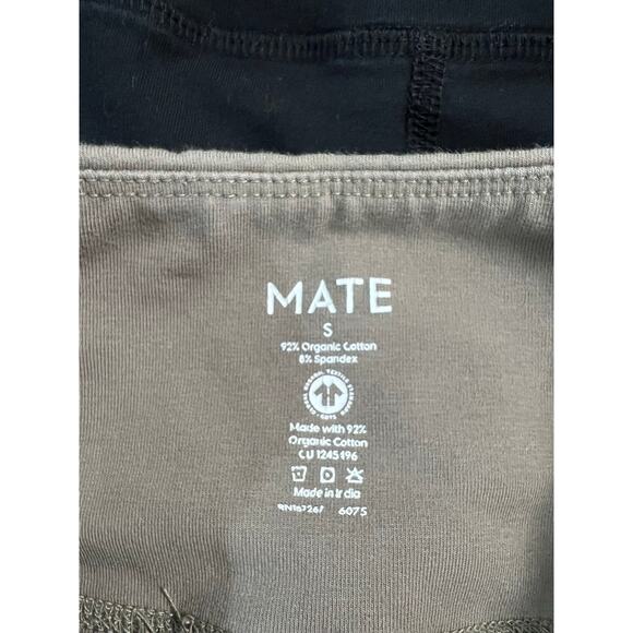 Mate Set Of 2 Stretch Active Shorts Non-Toxic Organic Black/Brown Women's Small - Picture 5 of 6